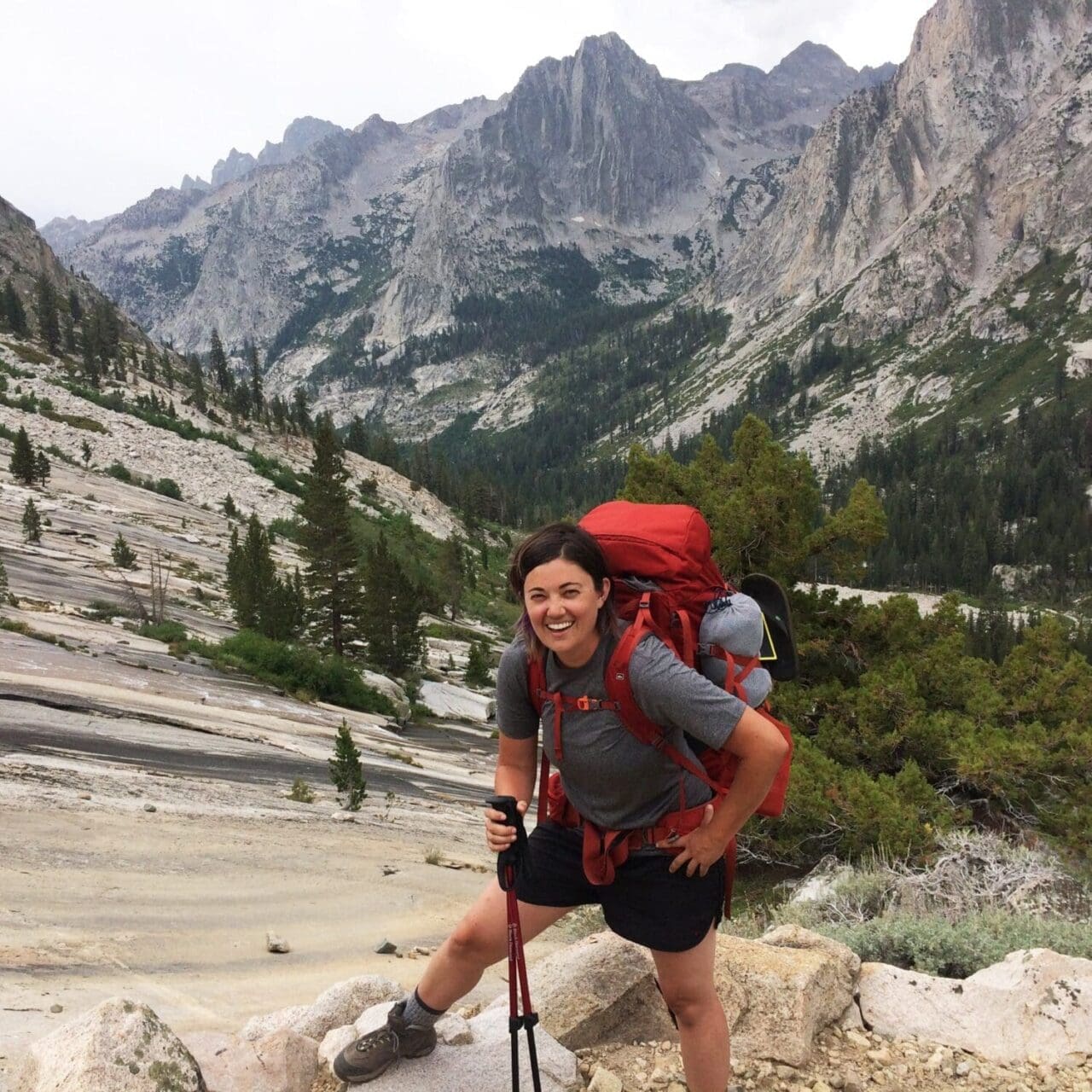 Nikki Ritcher, Outdoor Lifestyle Photographer, hiking in the mountains.